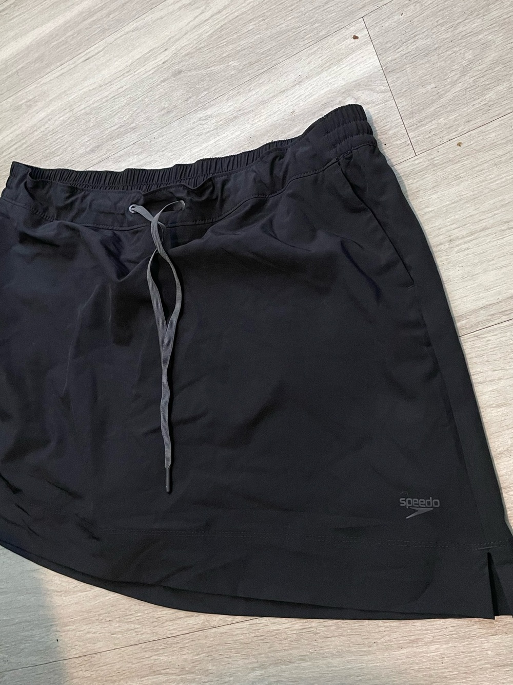 Speedo Black Athletic Skort with Drawstring